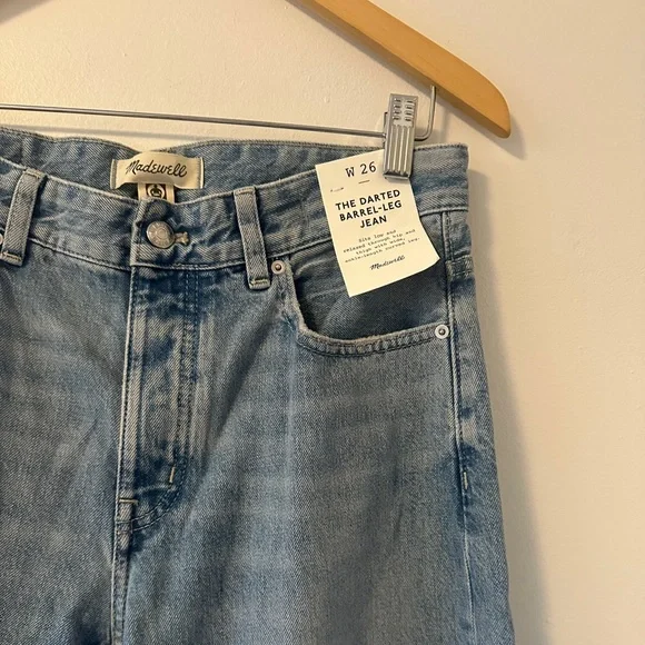 NWT Madewell The Darted Barrel Leg Jeans | Size 26 - Picture 2 of 15